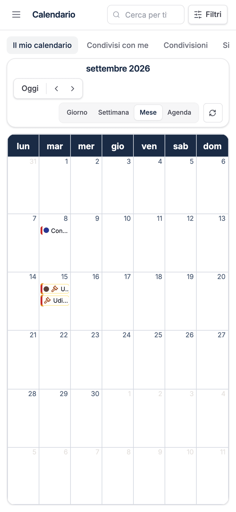 Il calendario, in tasca — Perlegis