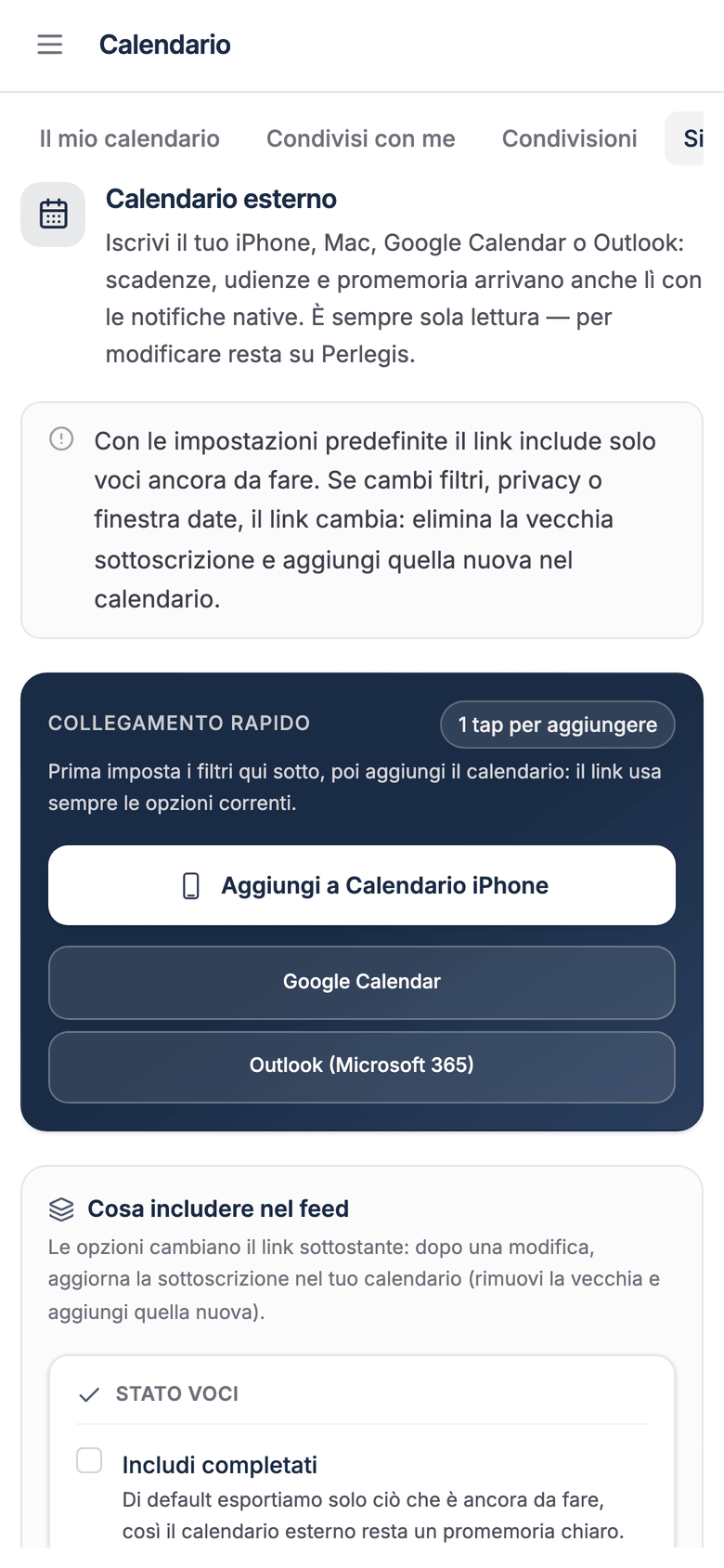 Sincronizzazione — Perlegis