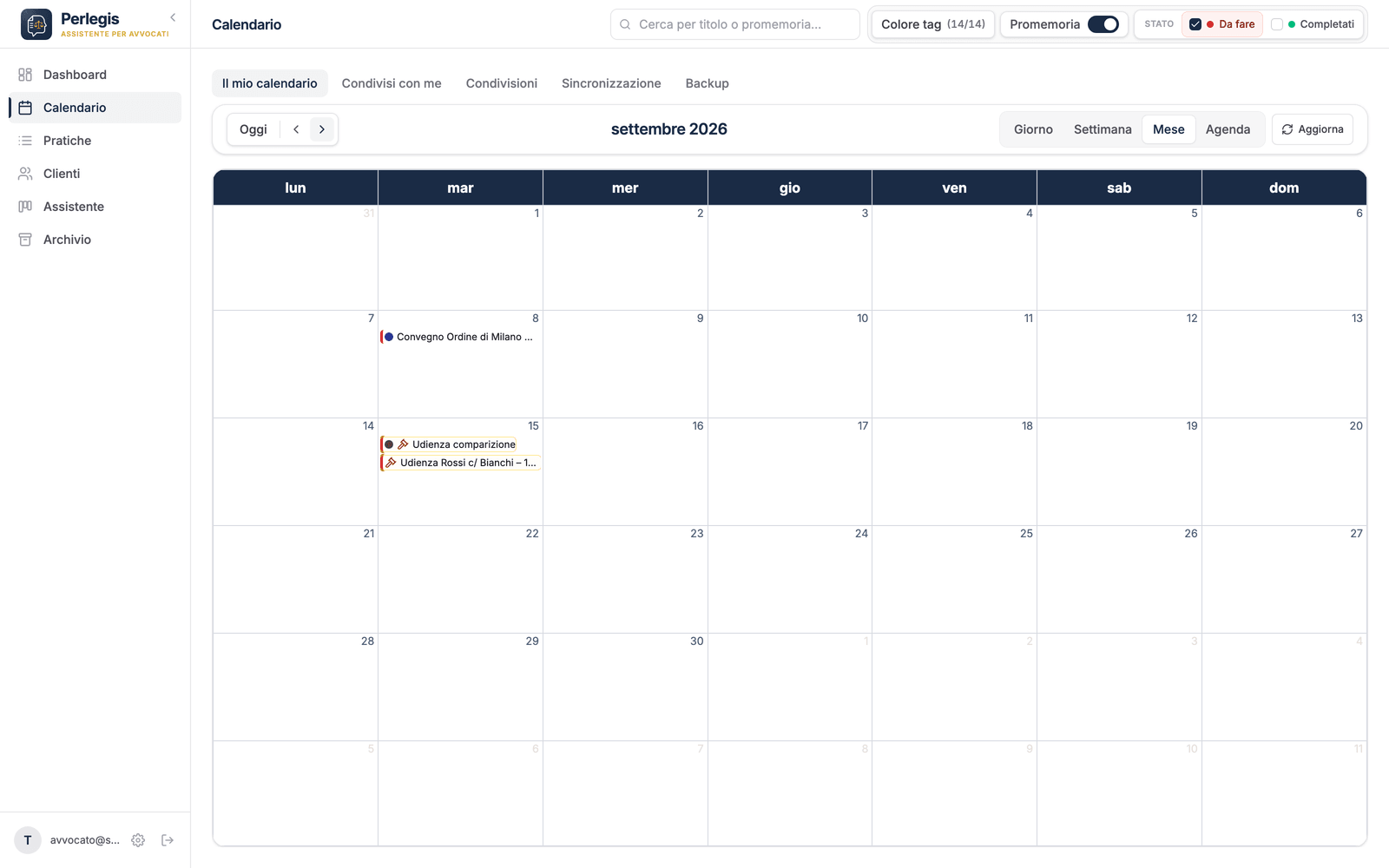 Calendario — Perlegis